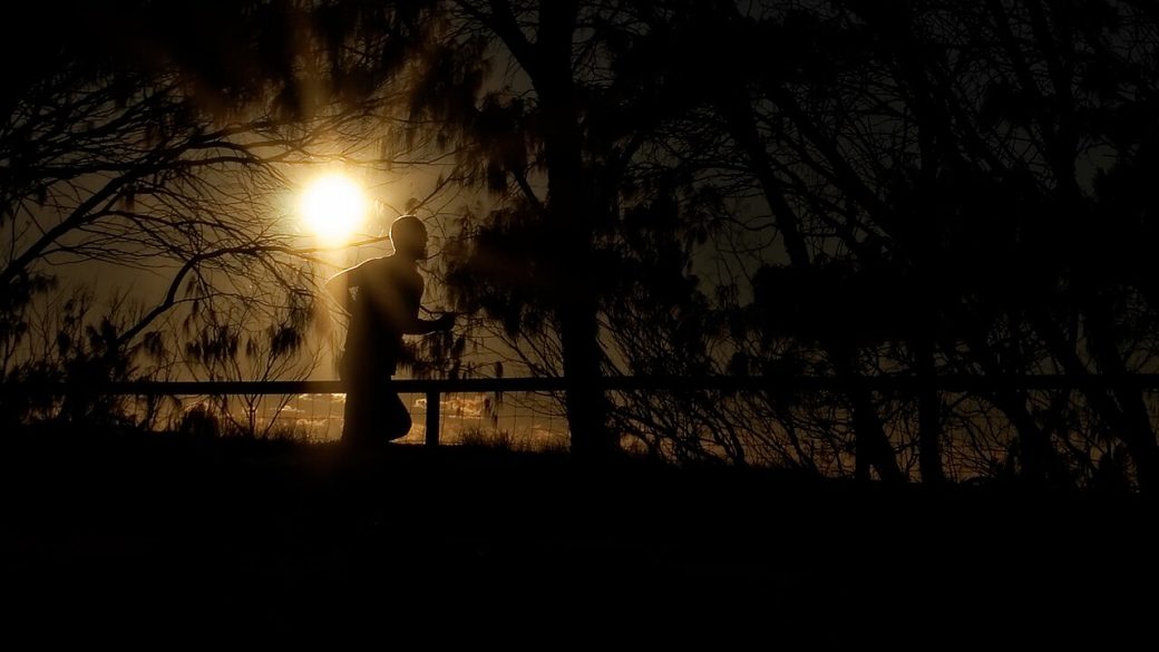 man running outdoors