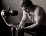 Man resting and recovering after a workout on a rest day