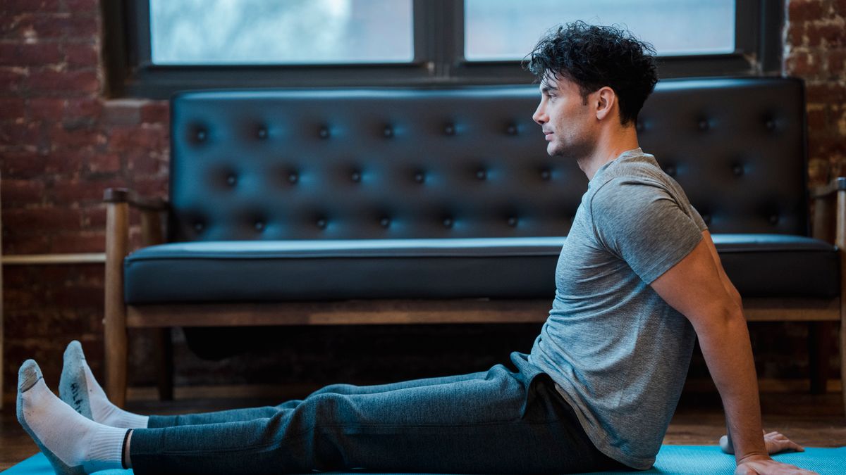 Man taking a rest day to recover after exercise