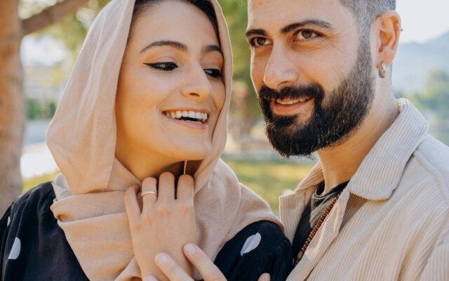 Happy adult couple together at home, reflecting on how medications can affect libido